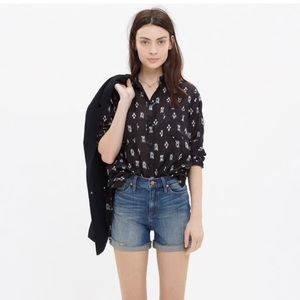 Madewell high rise denim shorts boyfriend fit